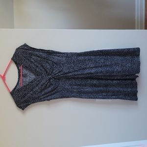 Twist front polka dot dress